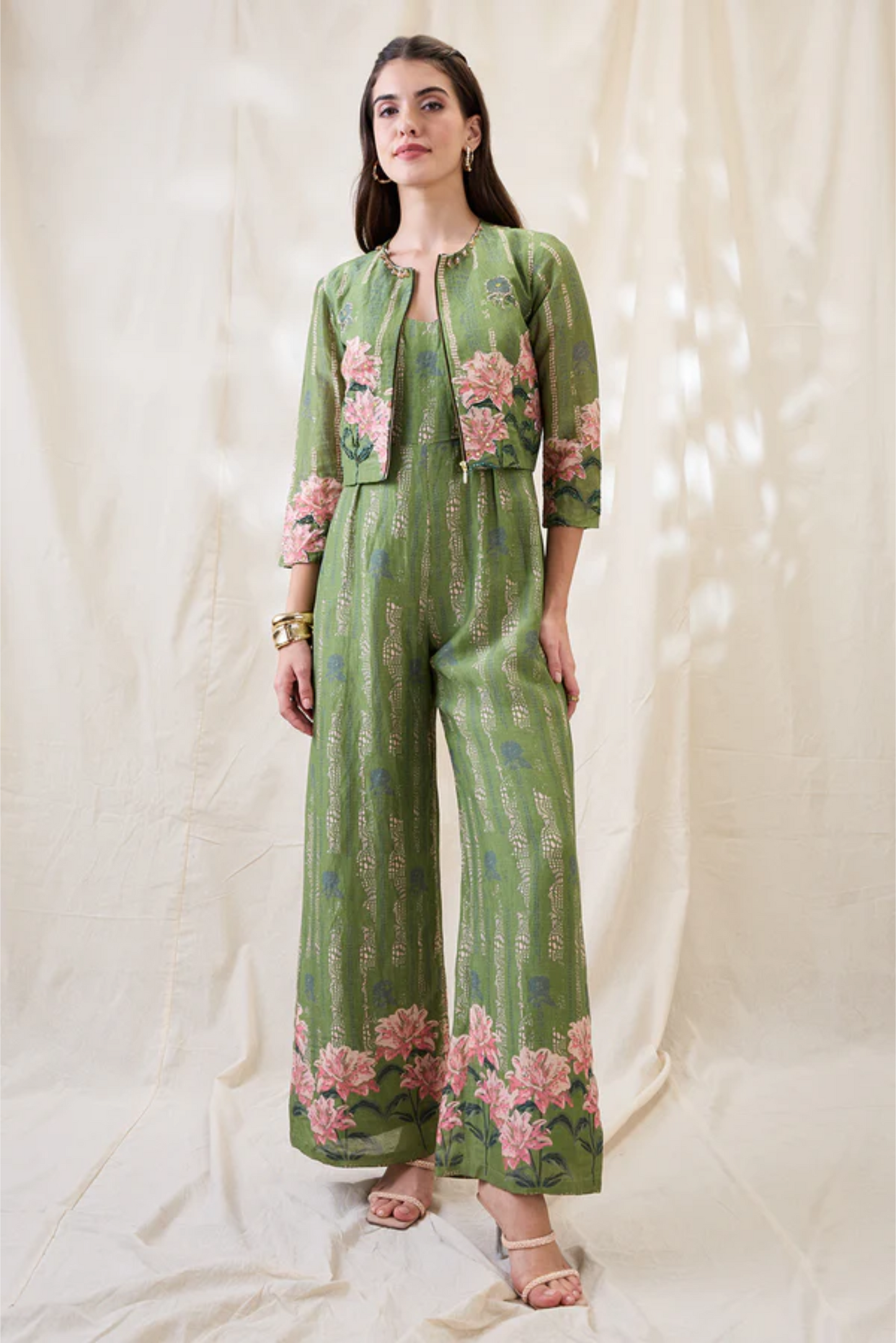 Ravya Embroidered Jumpsuit Set