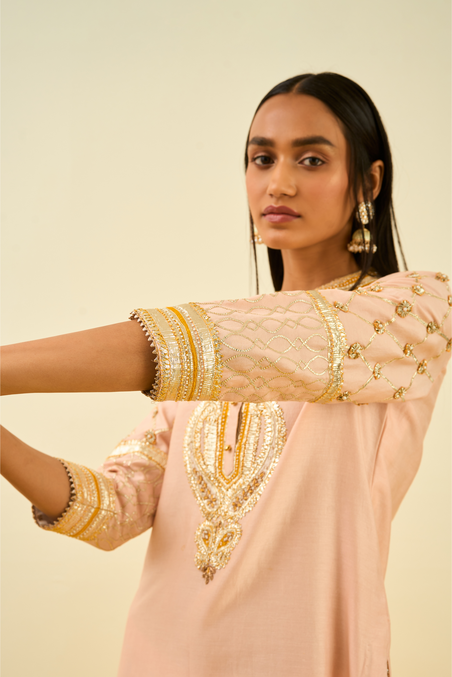 Aminah Kurta With Dhoti - Rosepink