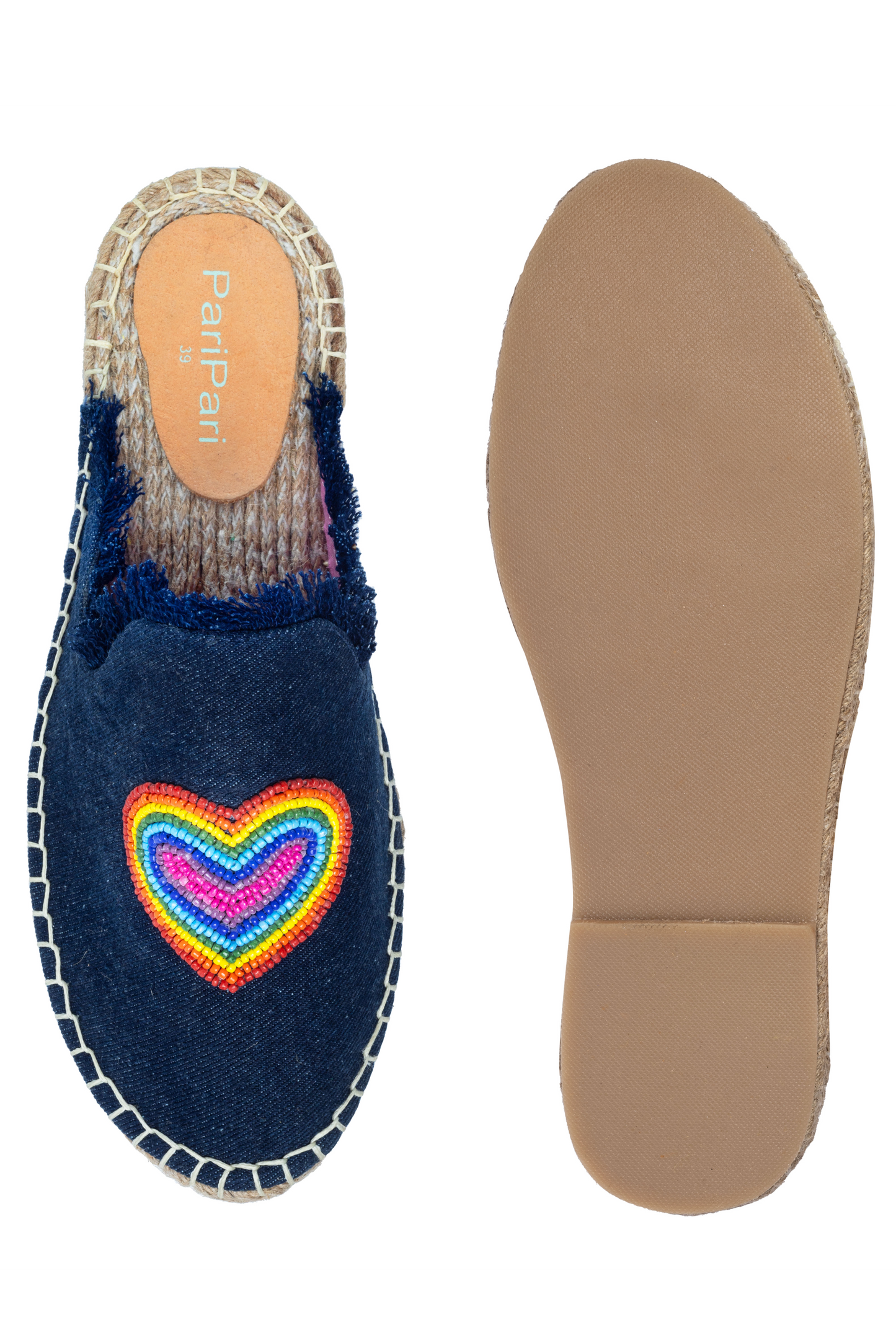 Heartbeat Espadrilles Dark Denim Platform