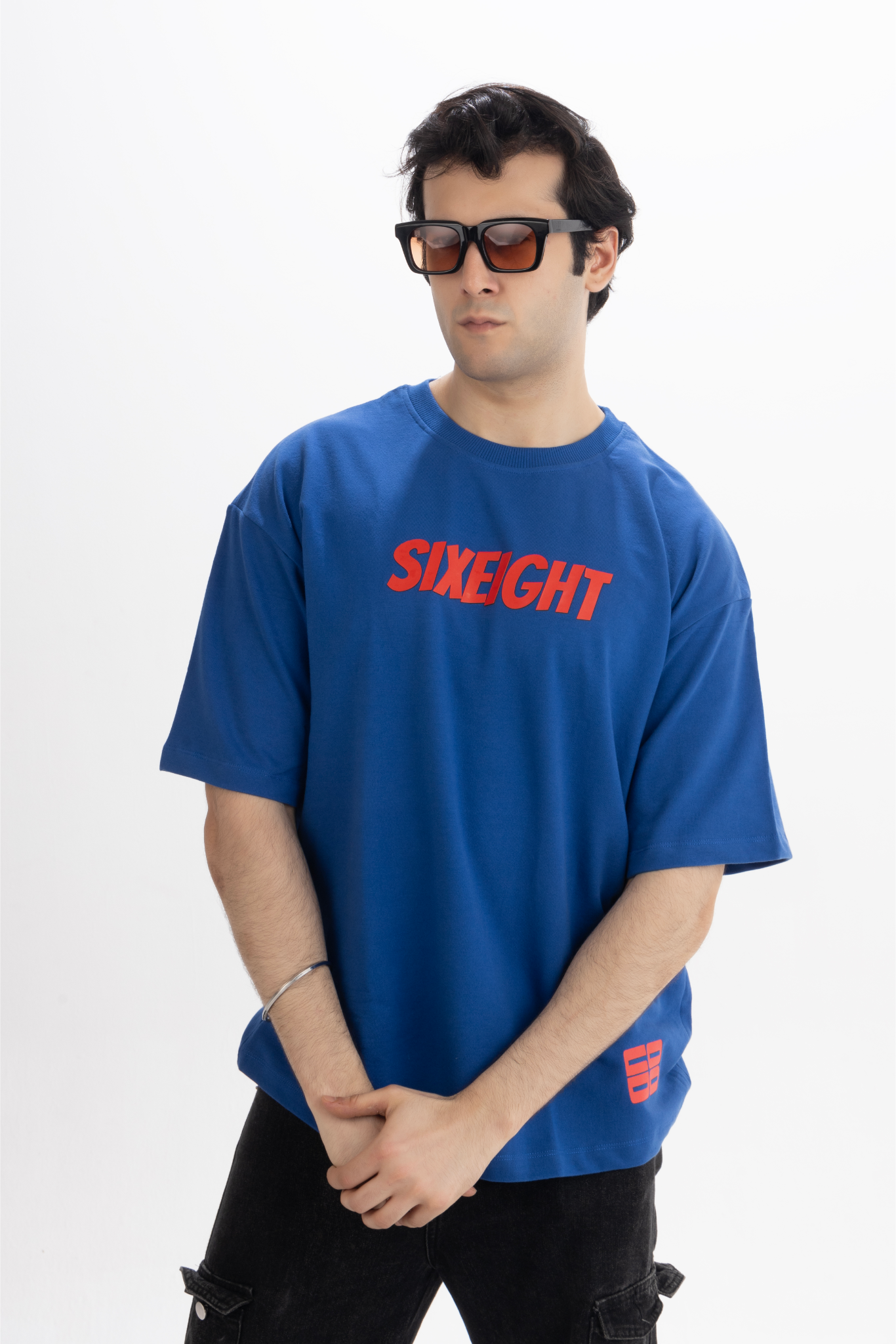 Not New York, Mumbai City Oversized Royal Blue Unisex T-Shirt
