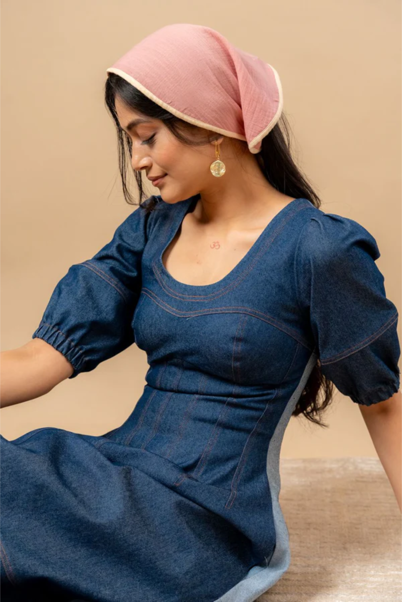 ISABELLE UPCYCLED DENIM DRESS