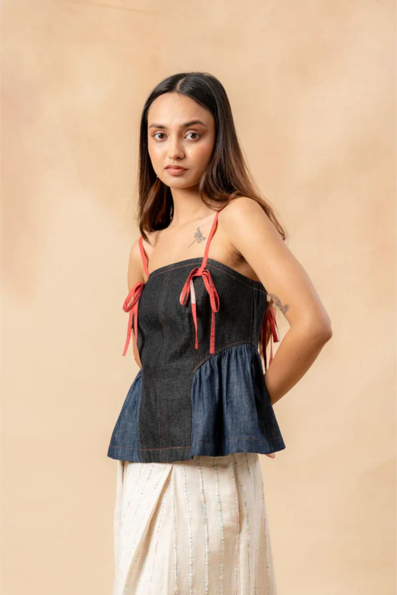 SUNHAT SPELL DENIM TOP