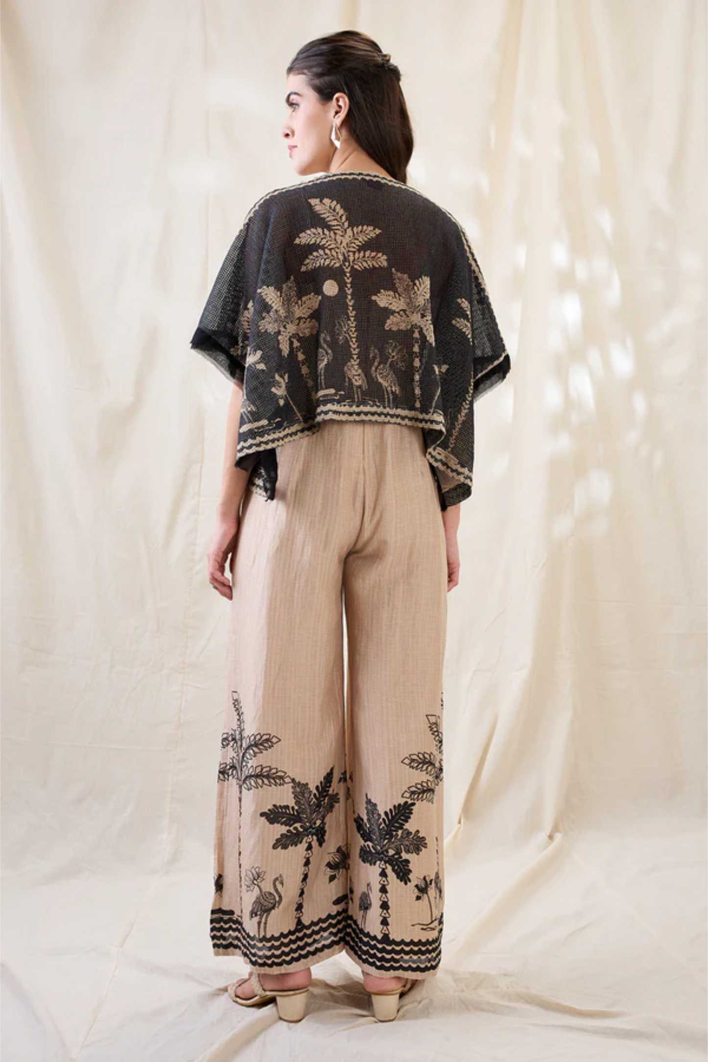 Noorani Printed Jumpsuit with Embroidered Jacket