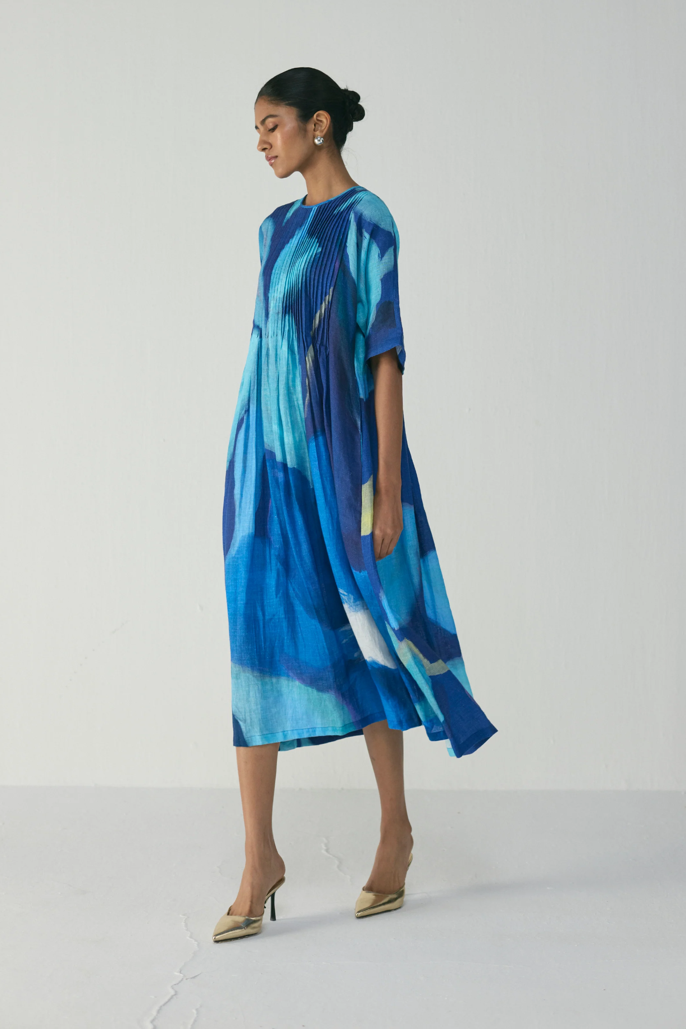 BLUE LAGOON PINTUCKS DRESS