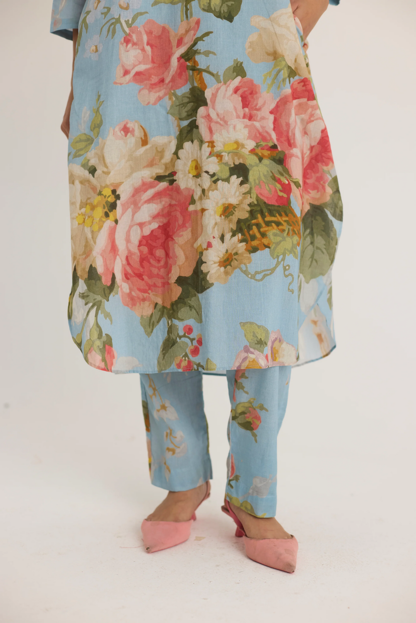 Taffy Long Cotton Kurta Set