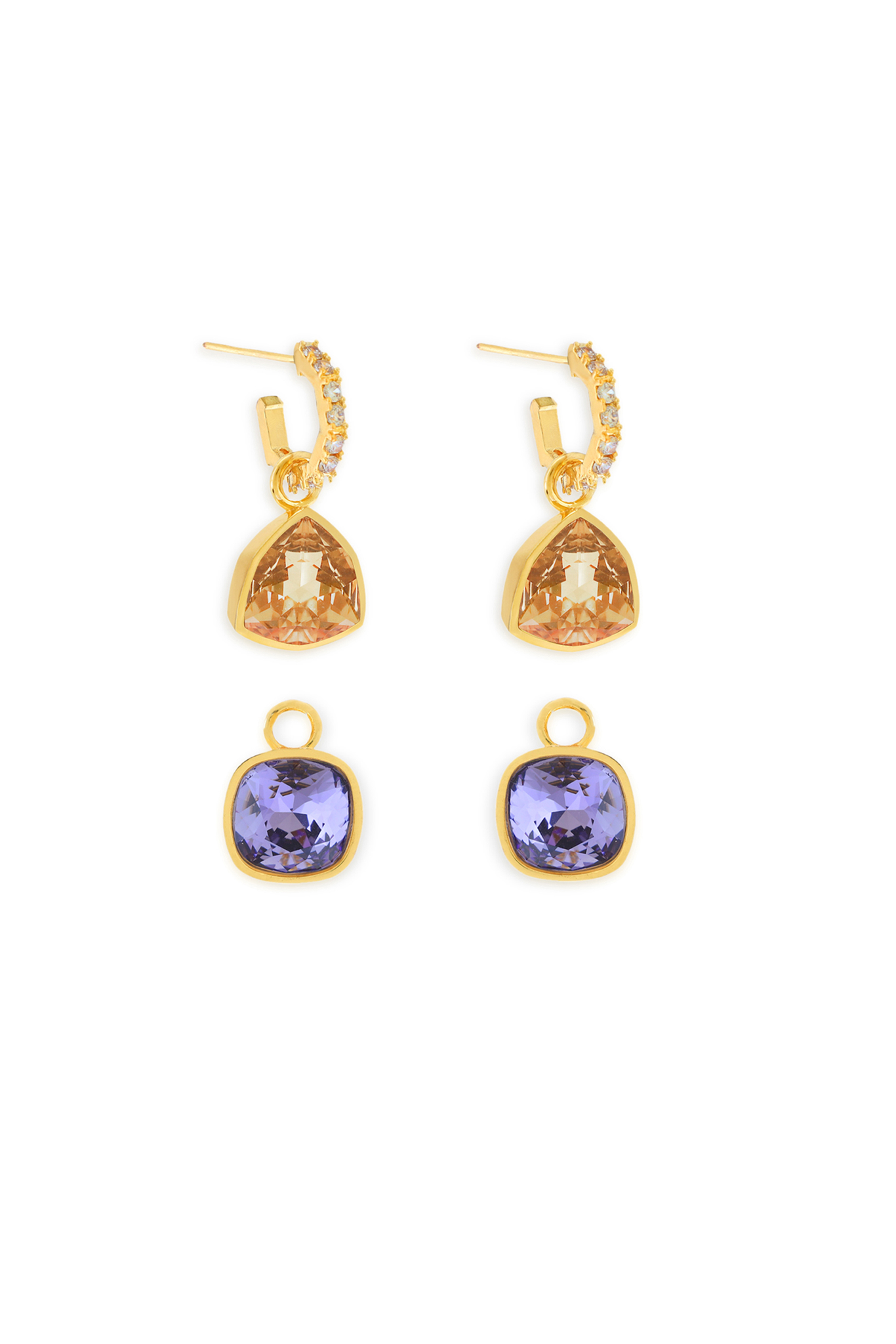 The Shift Earrings - Purple