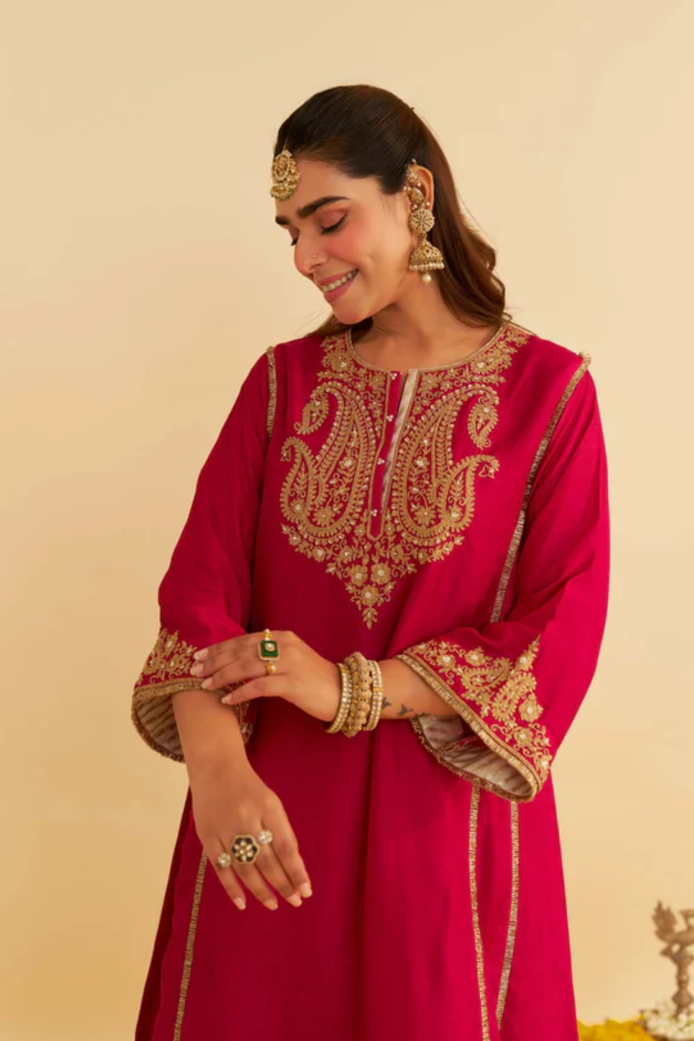 Ayra - Hotpink Short Chauga With Salwar