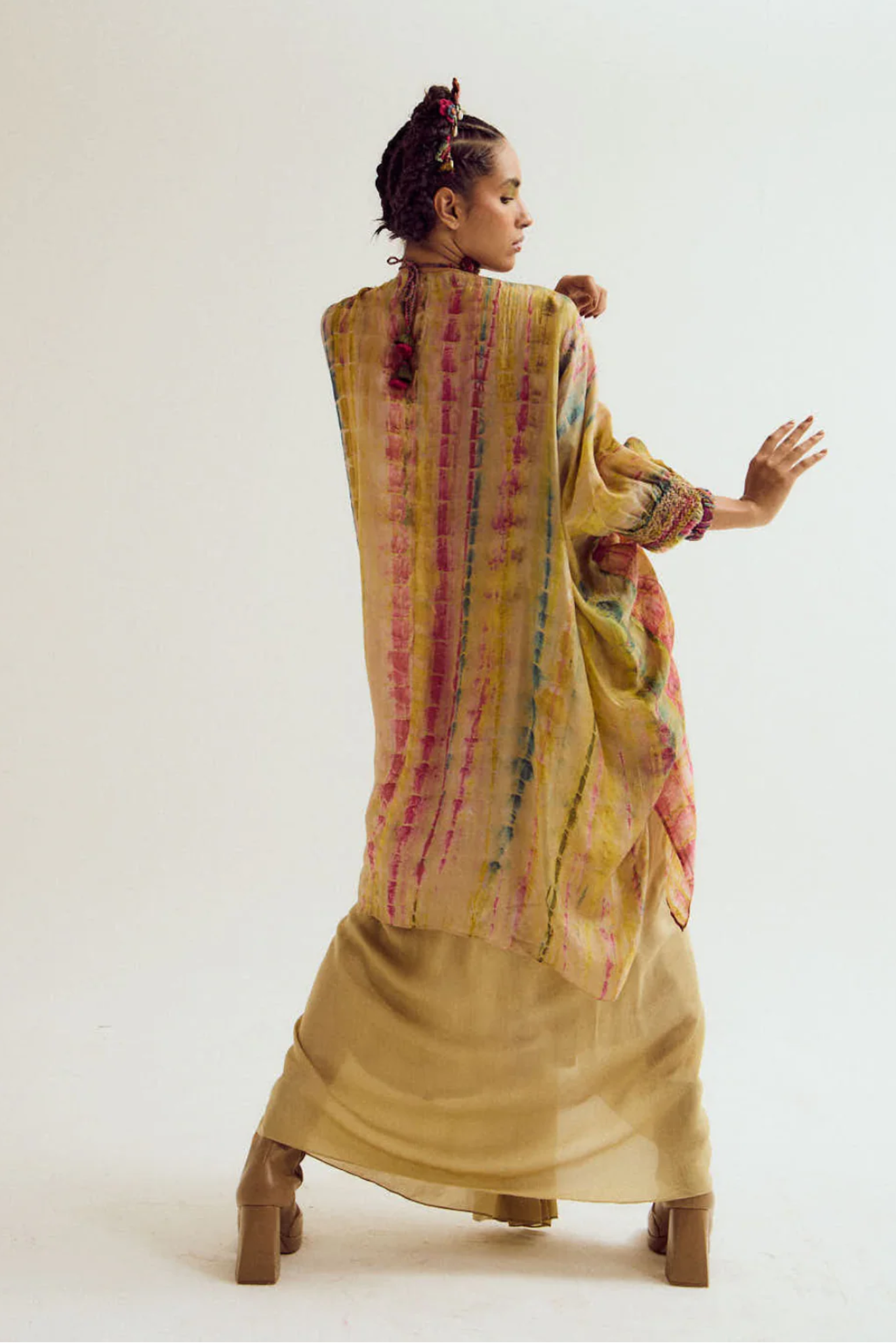Marigold Tie Dye Kaftan Shirt