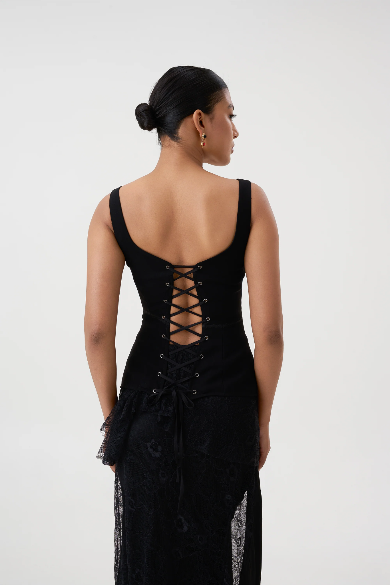 ROSA CORSET TOP - BLACK