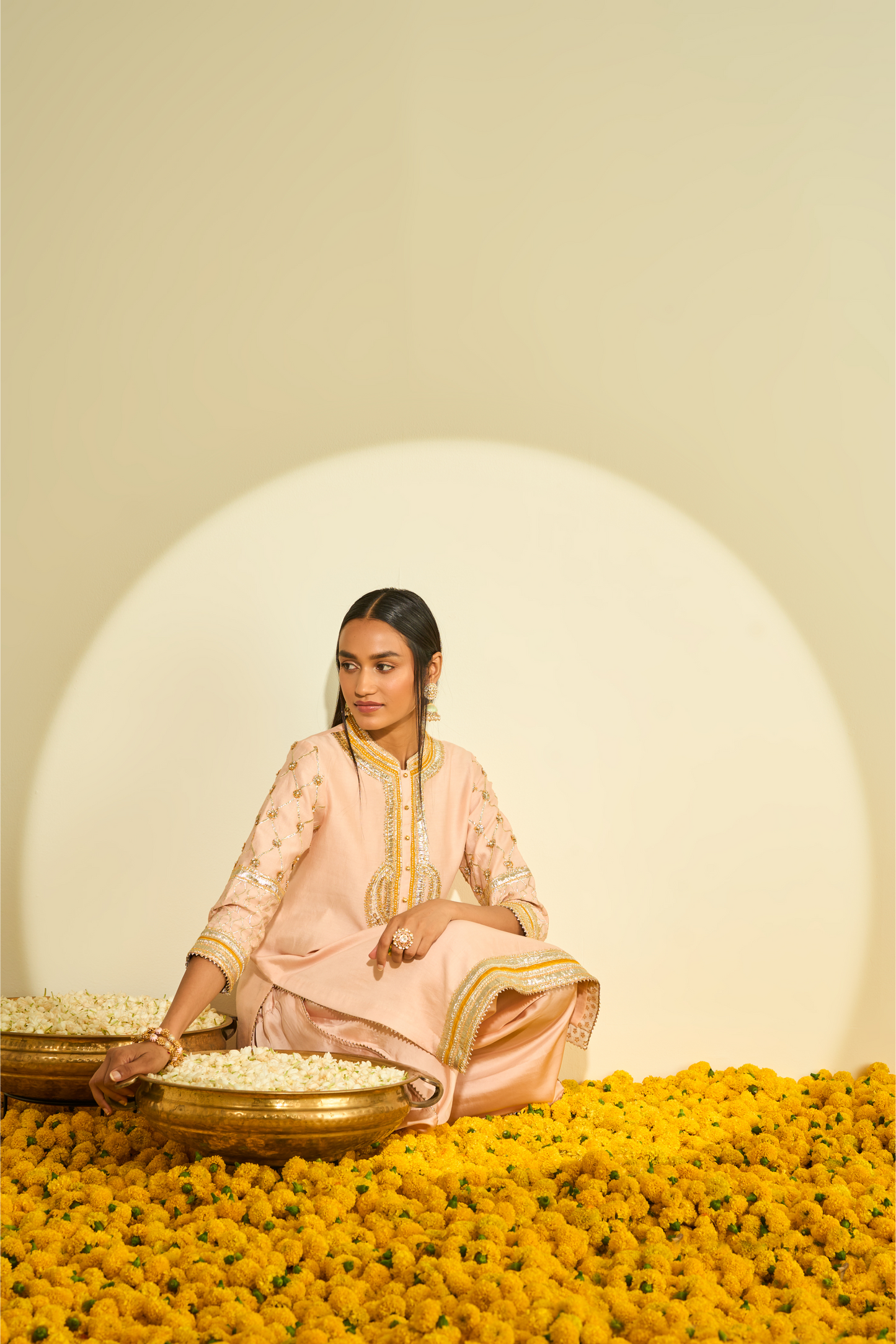 Aminah Kurta With Dhoti - Rosepink