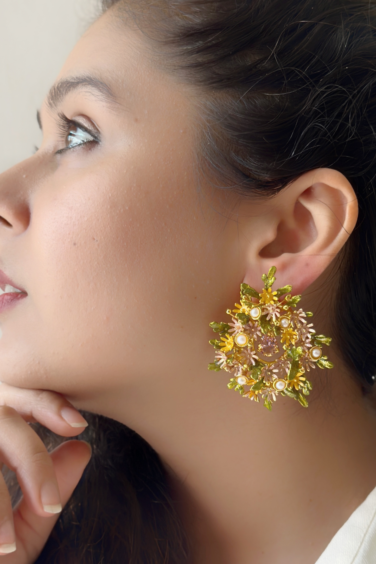 Enchanted Glade Earrings - Pastel Garden