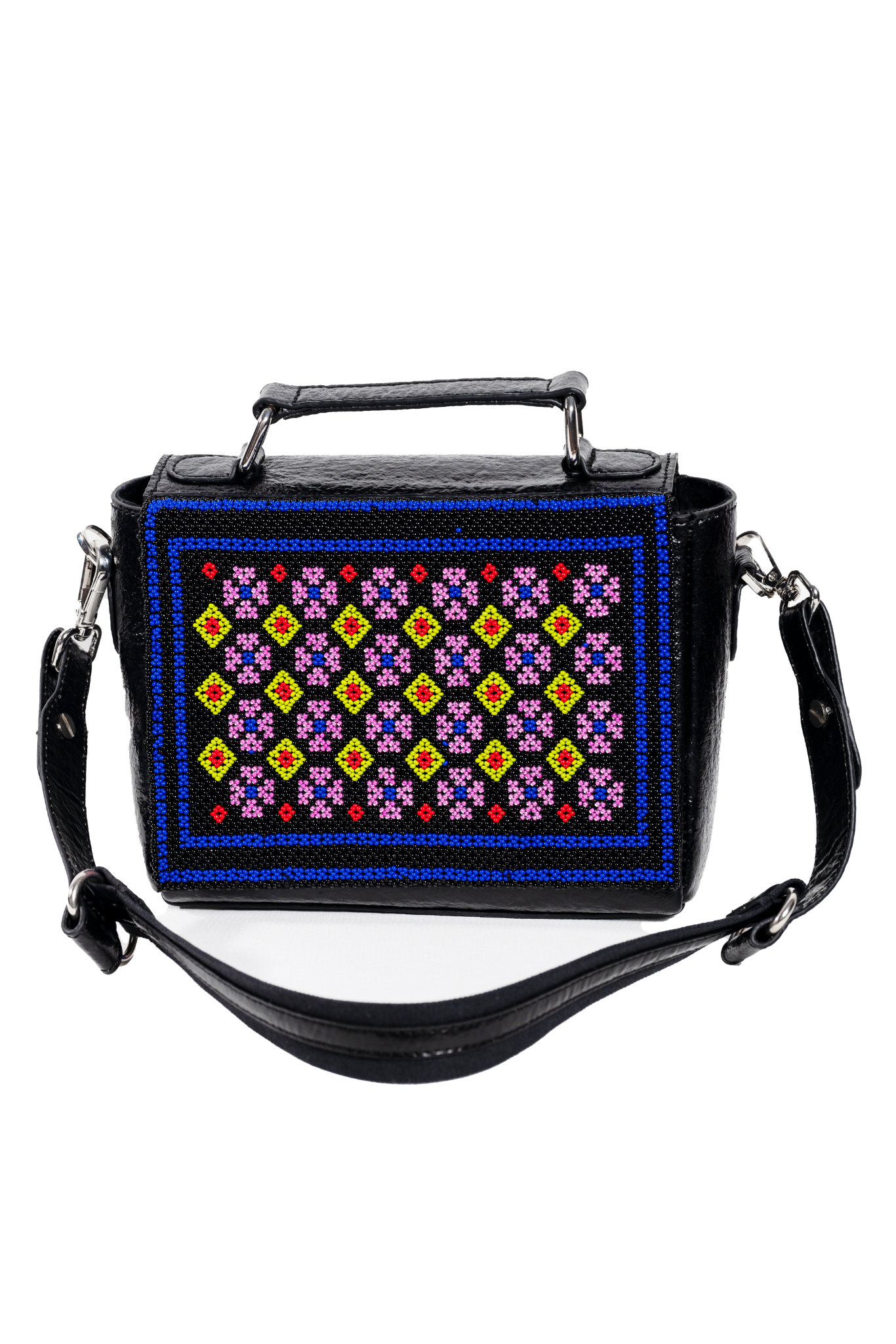 Dhara midnight beadwork purse