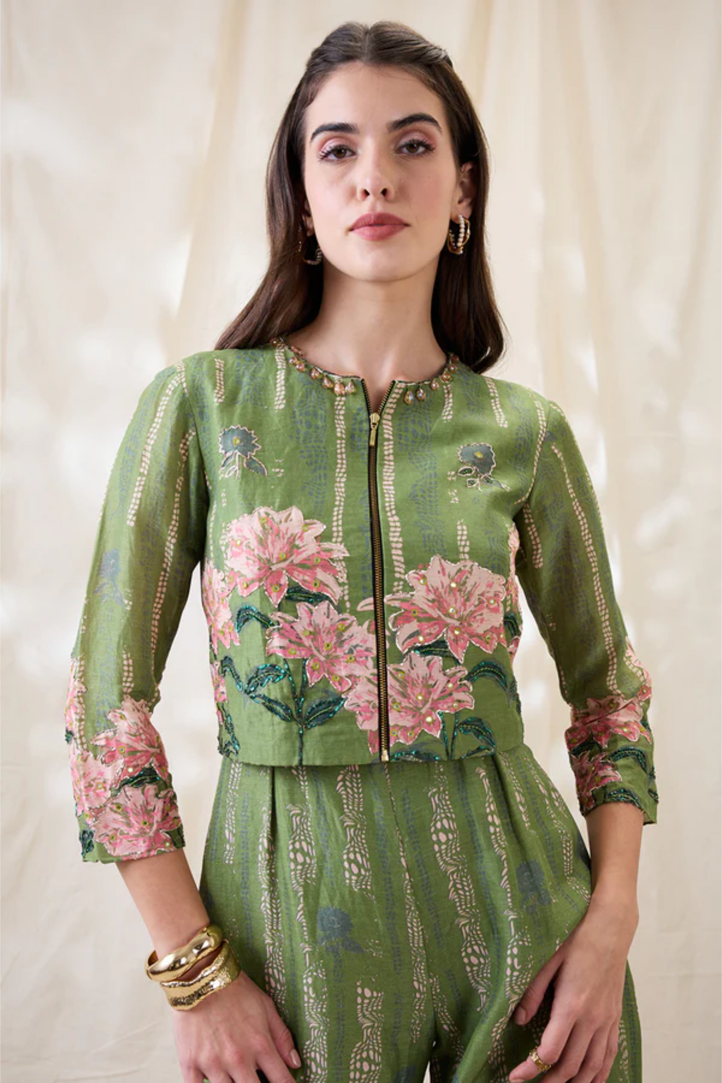 Ravya Embroidered Jumpsuit Set