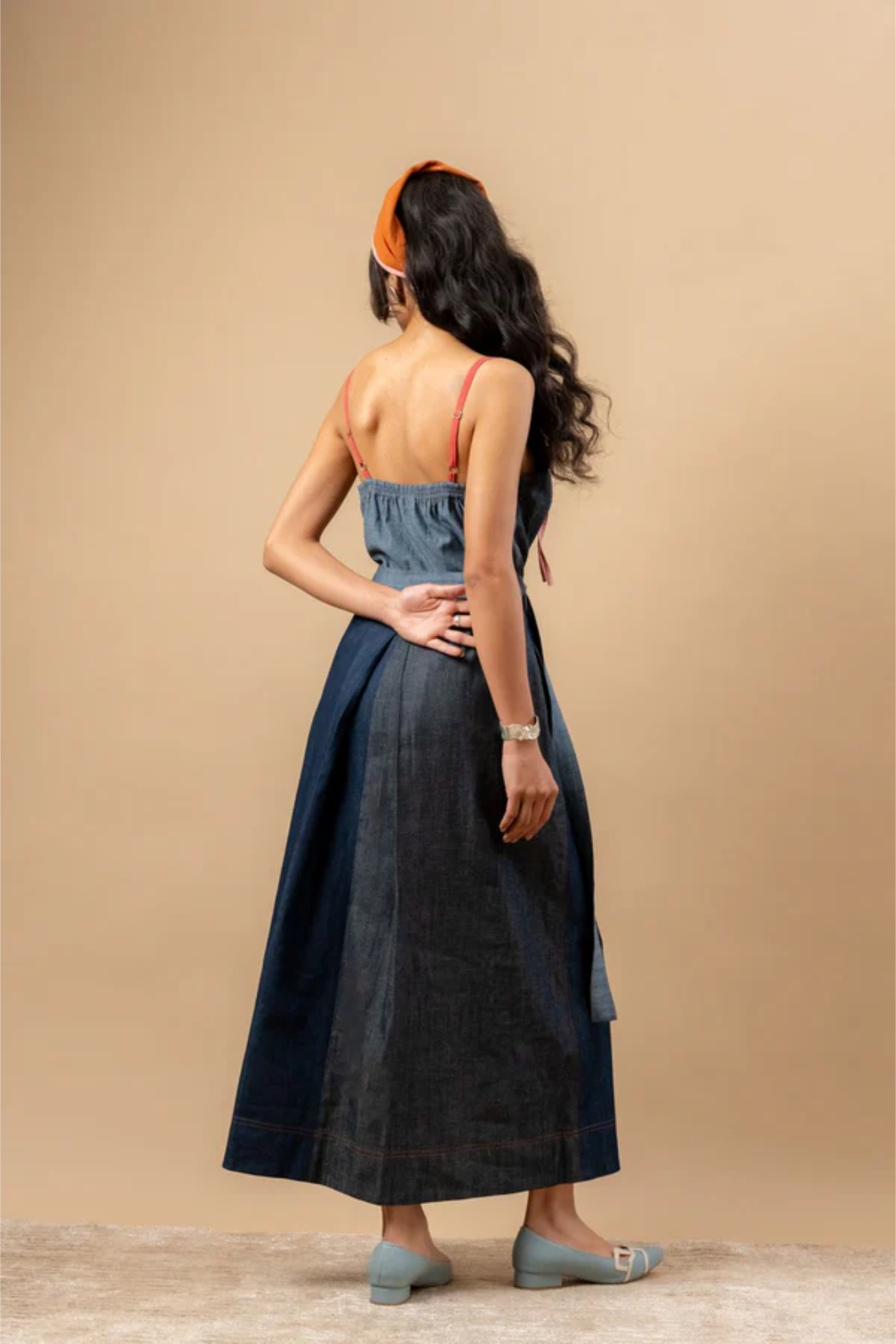 LOUISA UPCYCLED DENIM DRESS