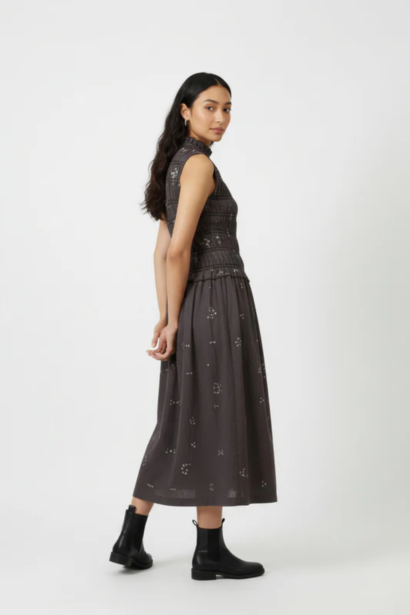 MIDSUMMER BANDHANI SMOCKED DRESS