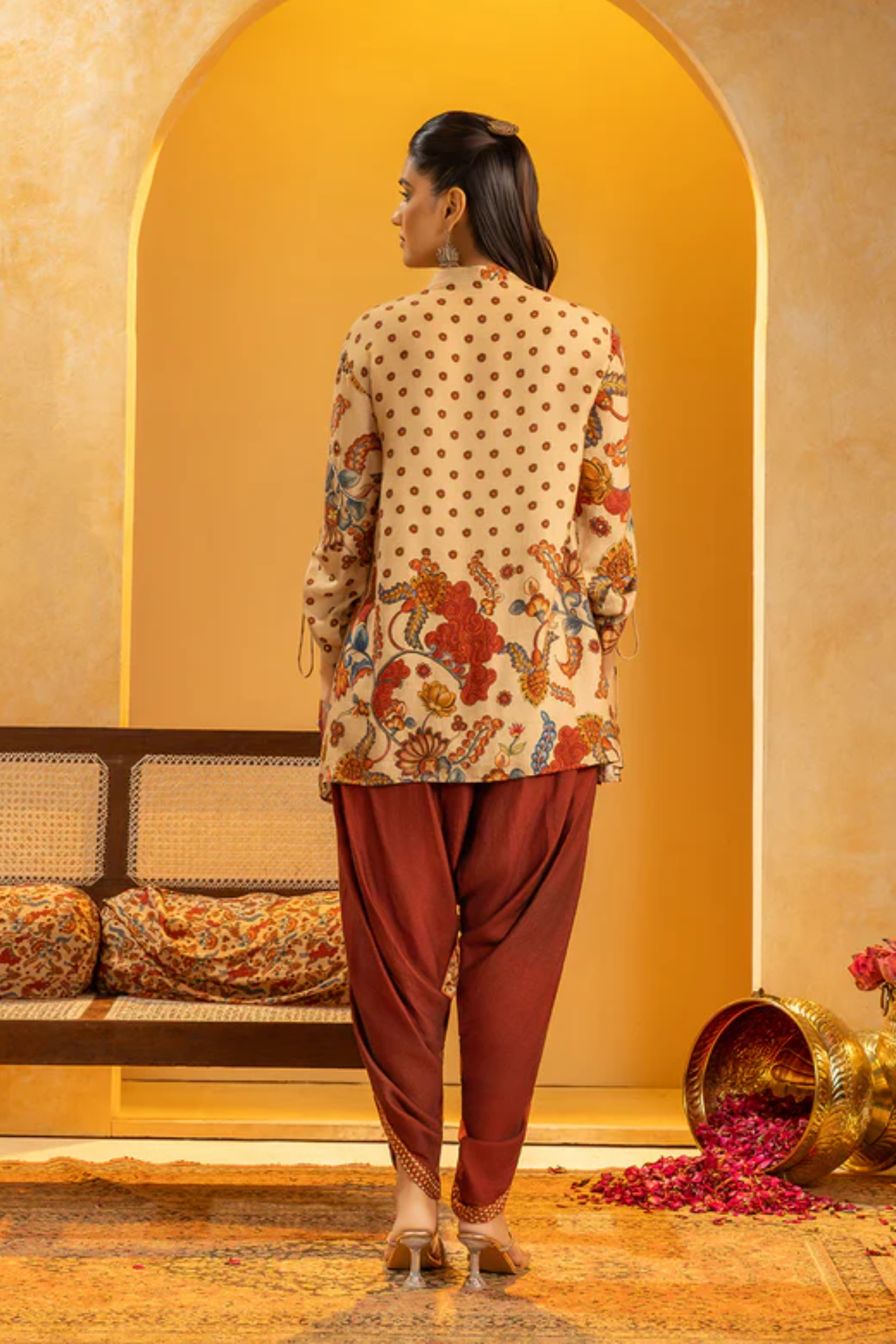 Rangtara embellished Dhoti set