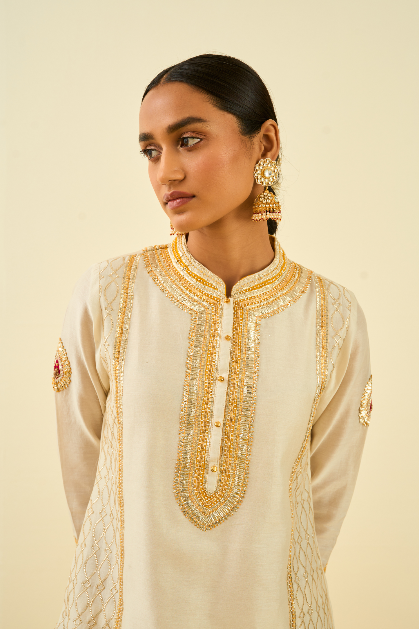 Aliza Kurta With Dhoti - Daisy Ivory