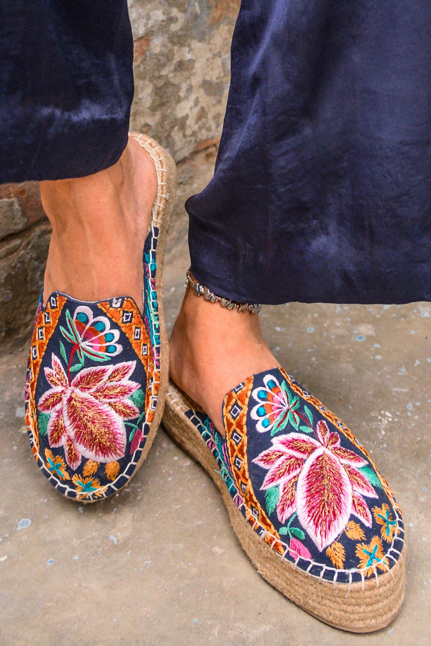 Kamal navy blue Espadrilles Platform