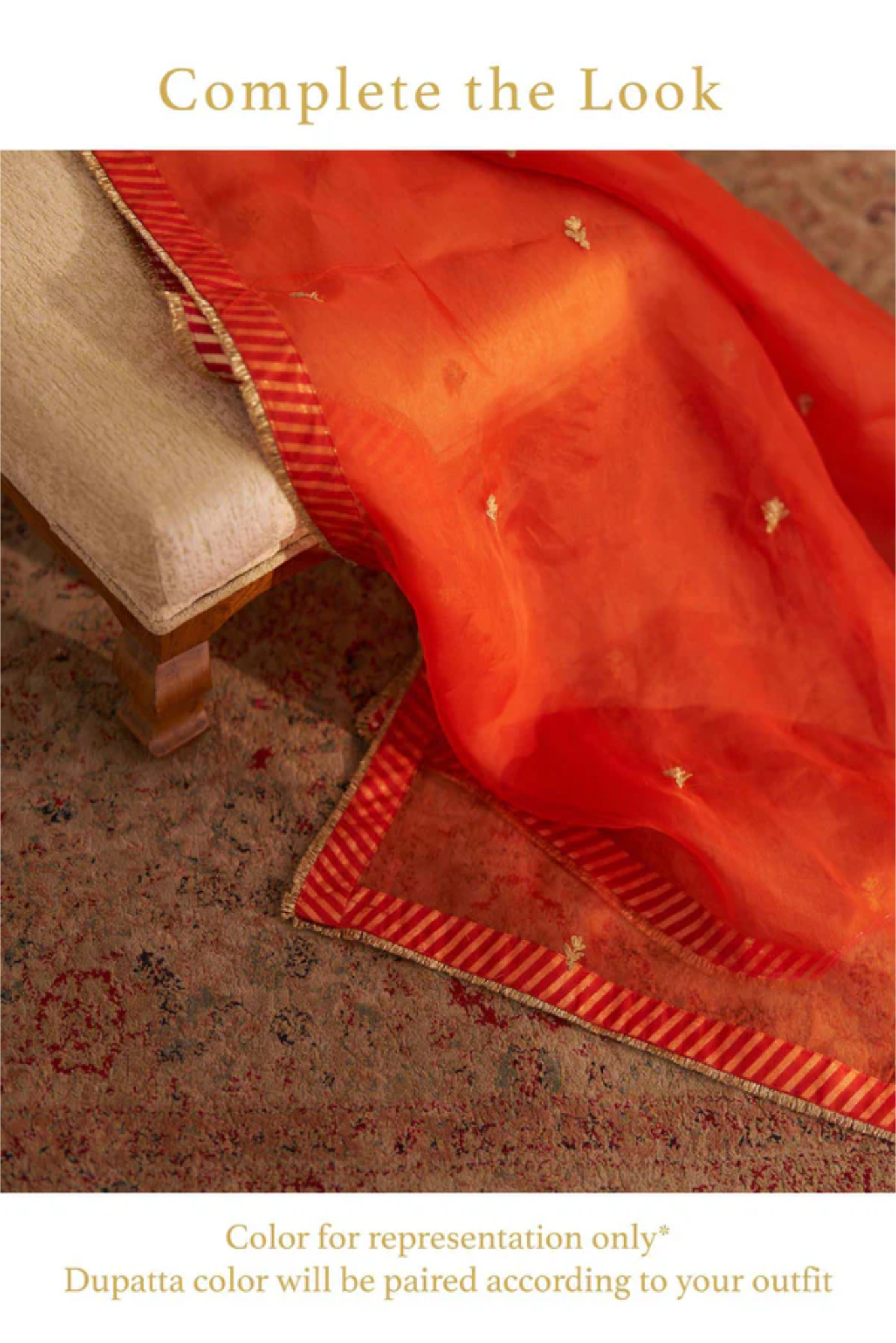 Marwa - Burnt Orange Short Chauga With Salwar and Dupatta