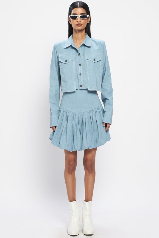 Aasmani Bubble Skirt