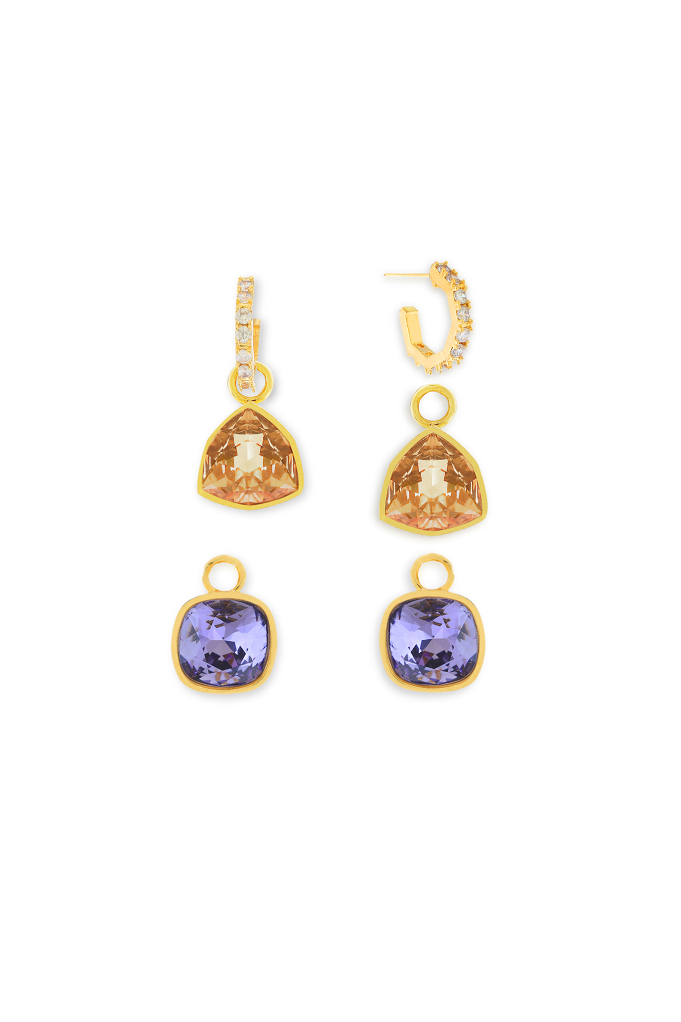 The Shift Earrings - Purple