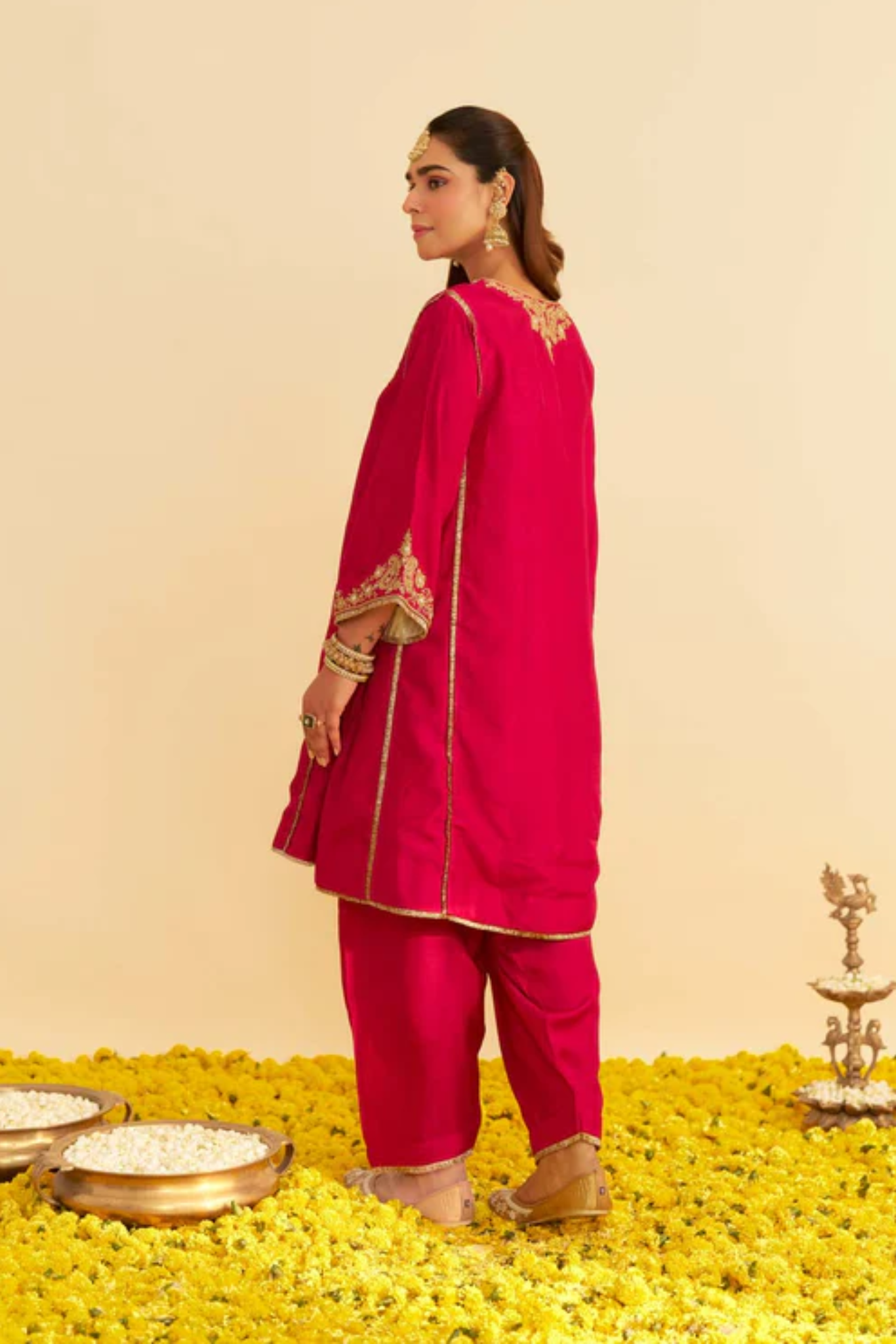 Ayra - Hotpink Short Chauga With Salwar