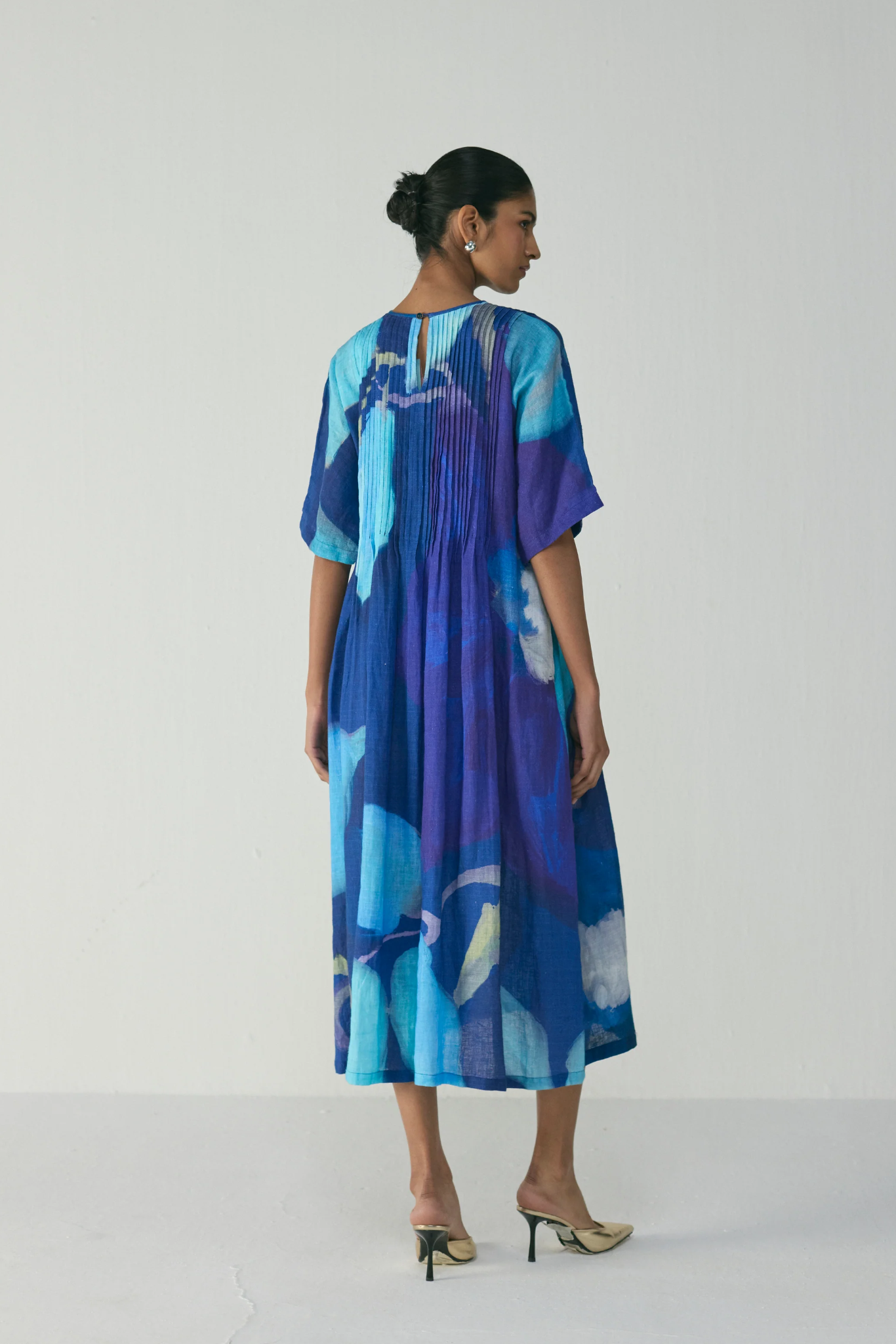BLUE LAGOON PINTUCKS DRESS