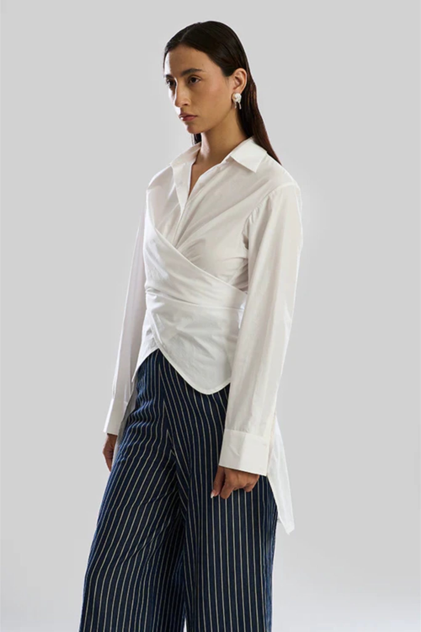 White Noise Wrap Shirt