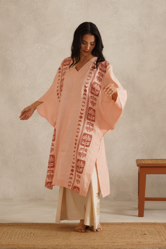 Solace Kurta - Salmon Pink