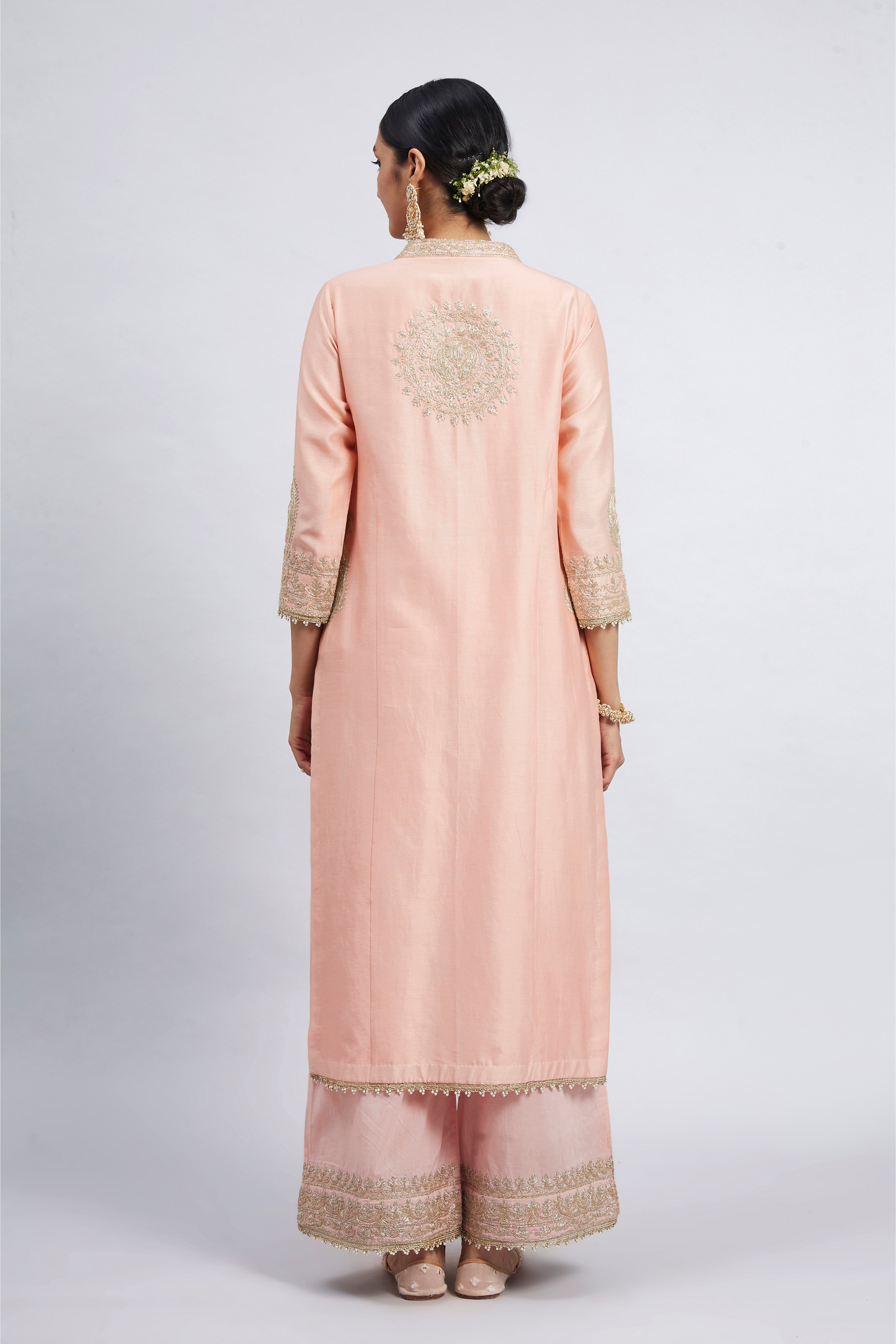 Aadirah Embroidered Kurta Set - Carnation Pink