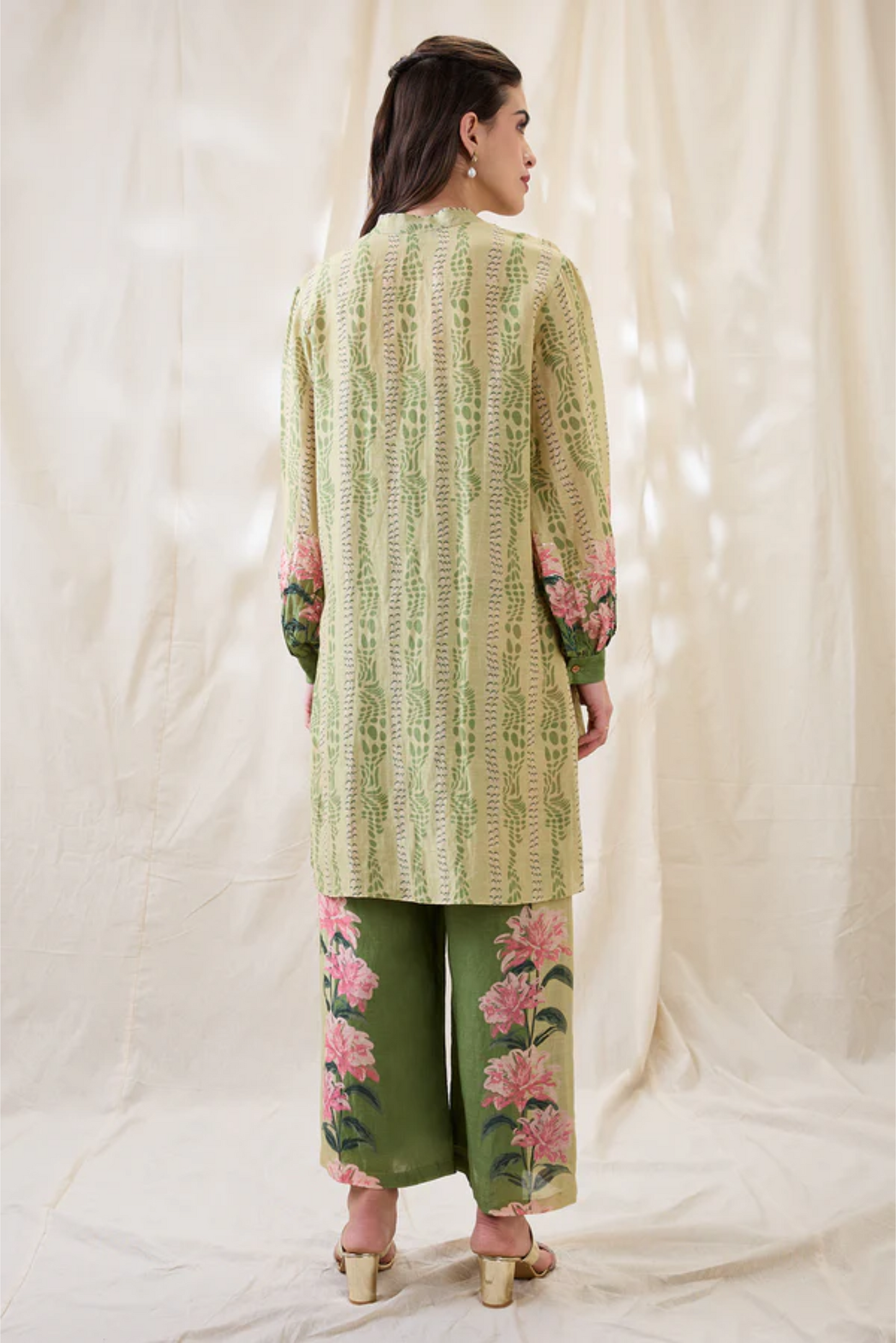 Ravya Embellished Co-ord Set (Green)