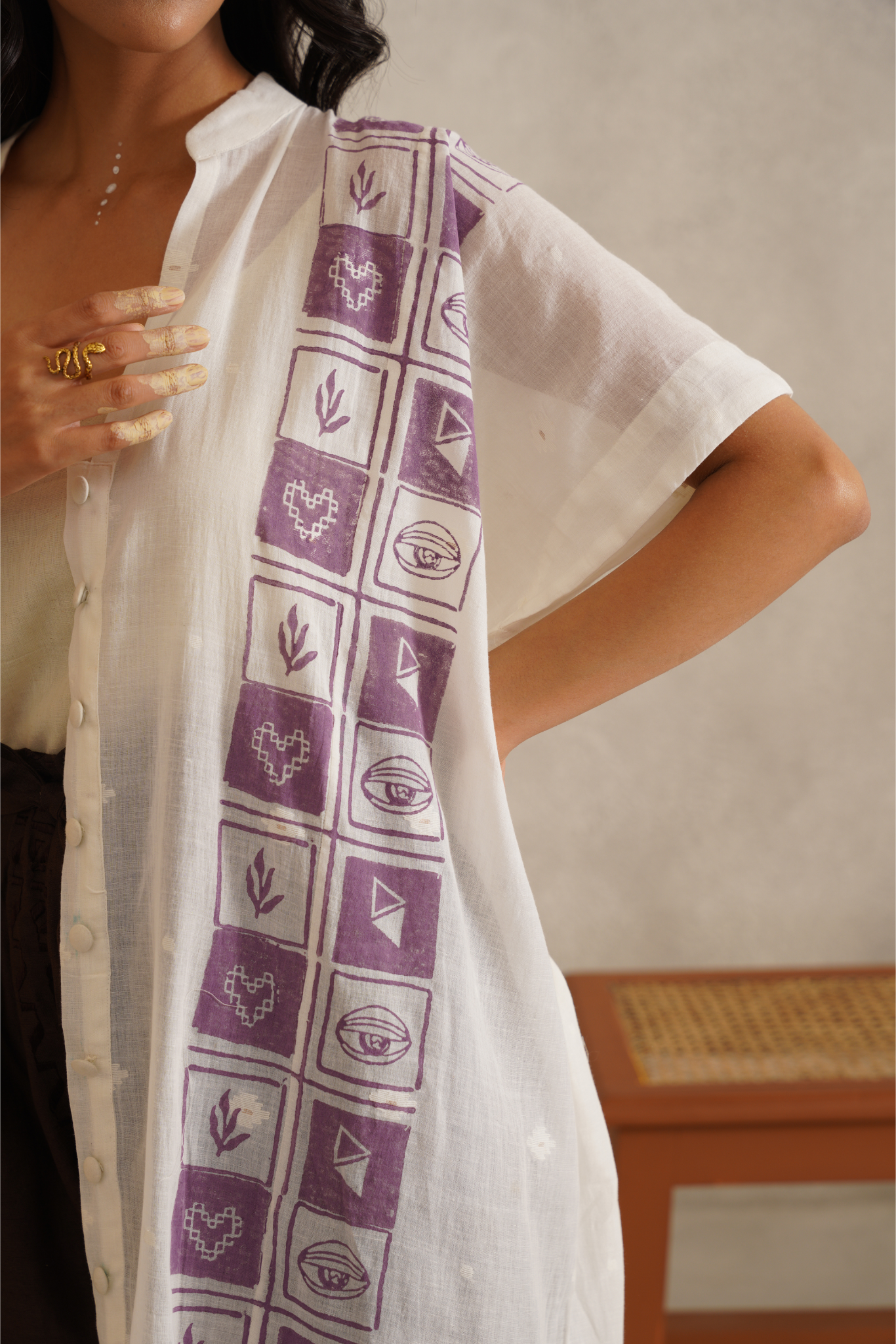 Flow Kaftan - White