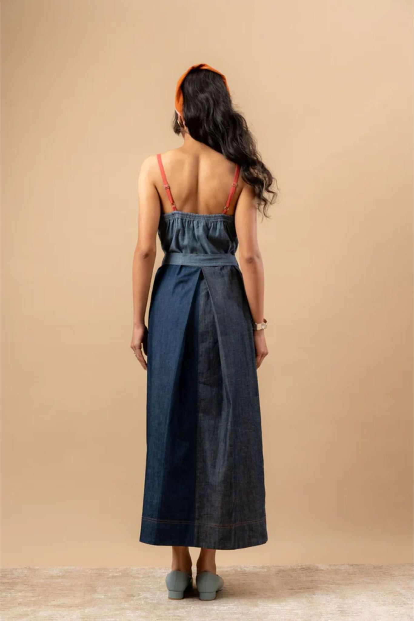 LOUISA UPCYCLED DENIM DRESS