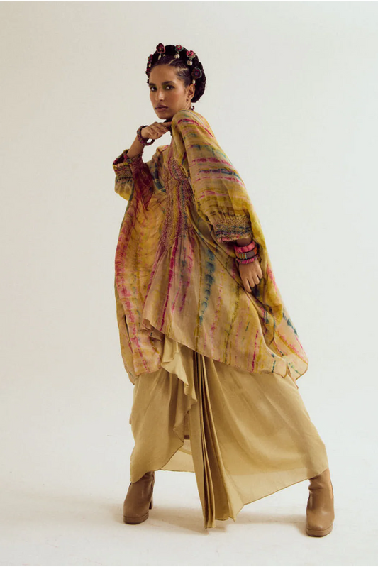 Marigold Tie Dye Kaftan Shirt