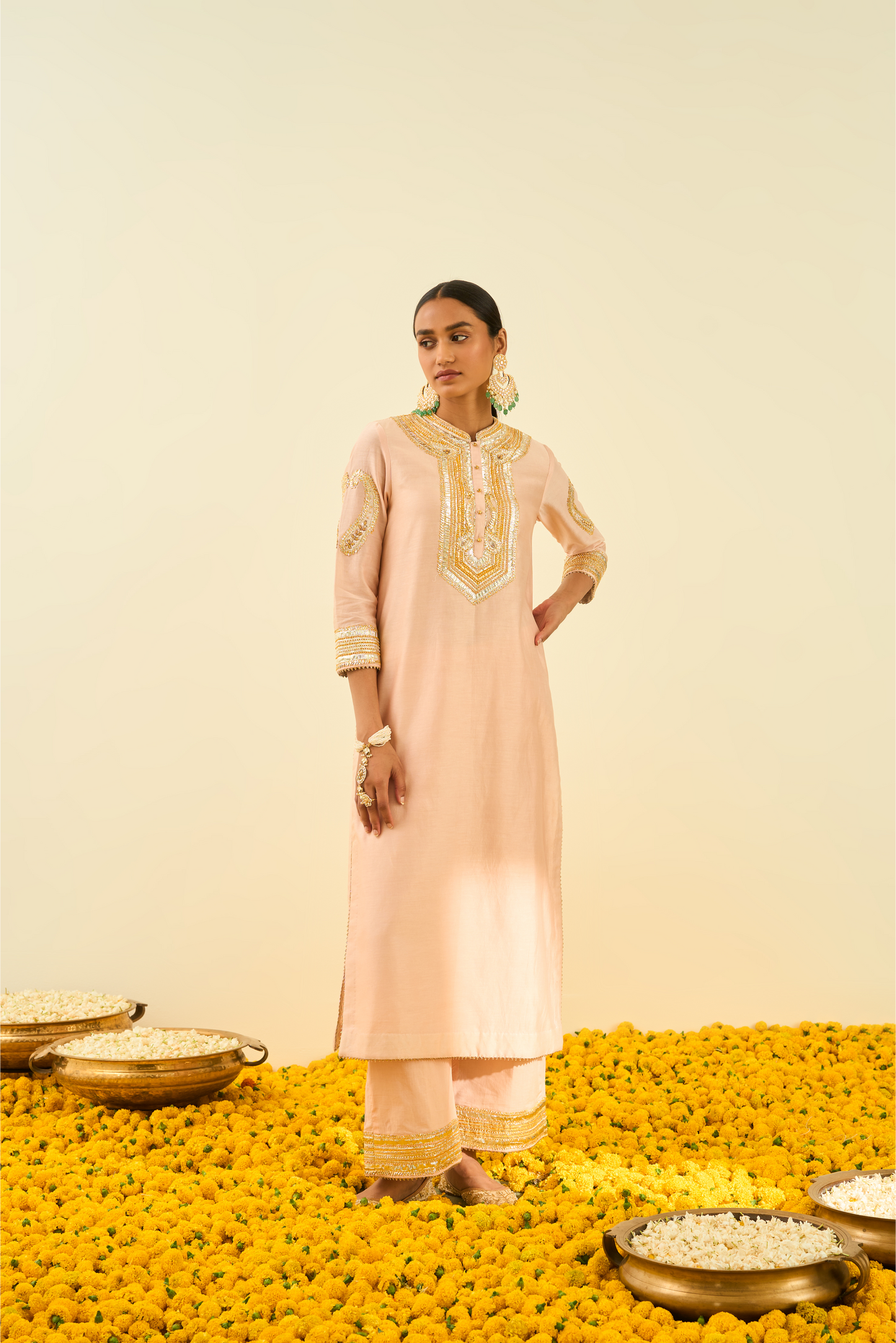 Aliyah Kurta With Palazzo Rose Pink