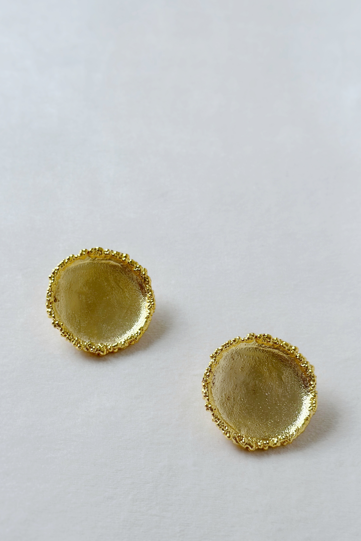 Crater Earrings Gold