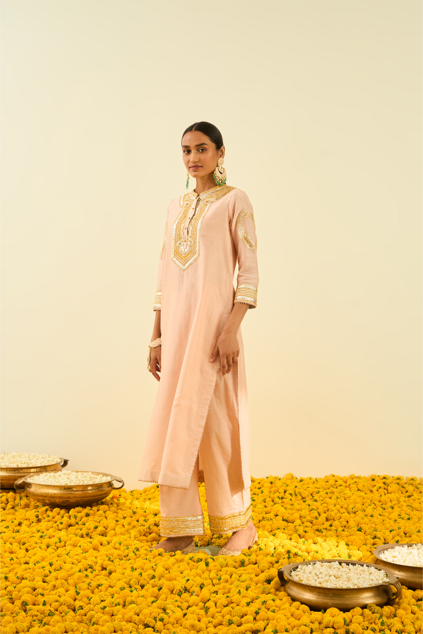 Aliyah Kurta With Palazzo Rose Pink