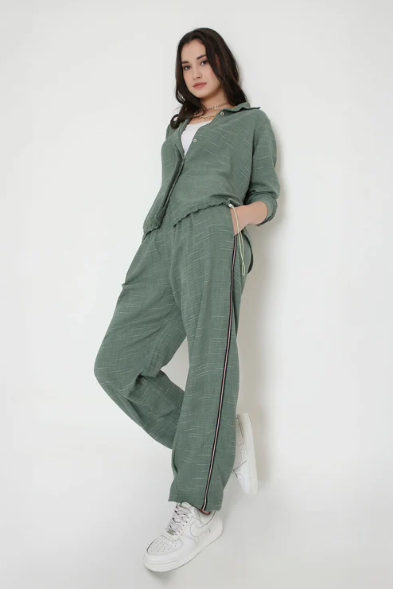 Moss Green Breezy Cord Set