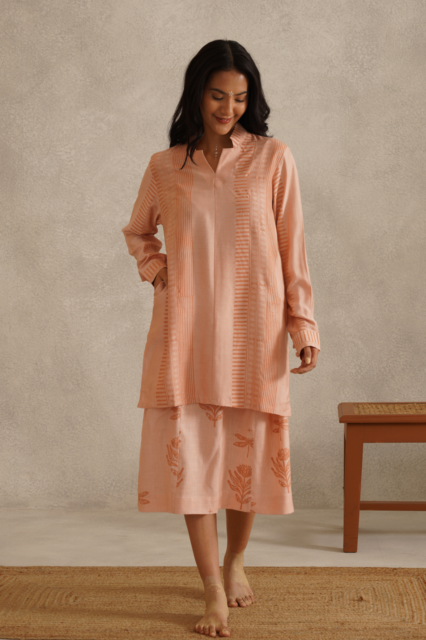 Resilience Kurta - Salmon Pink
