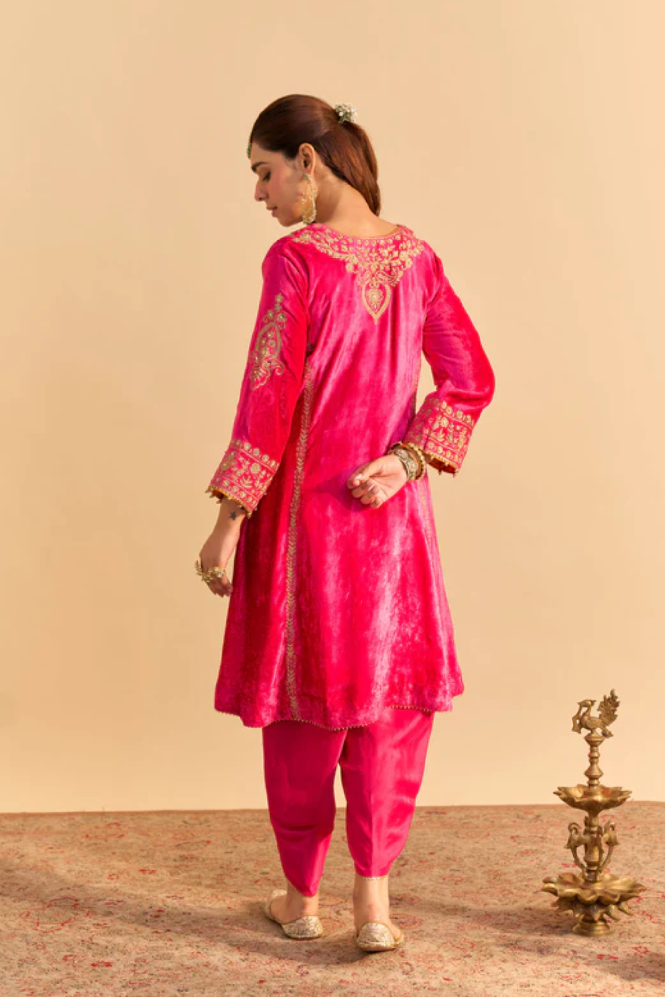 Ziara - Hotpink Kurta with Dhoti