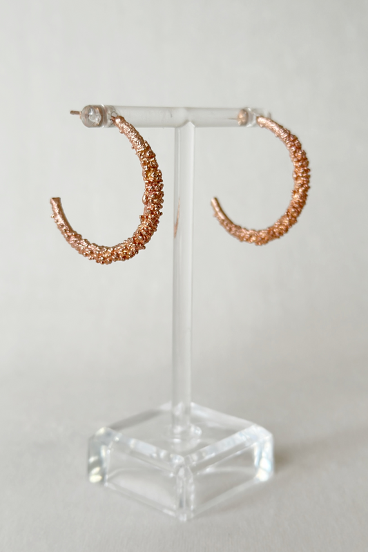 Half Moon Hoops Rose Gold