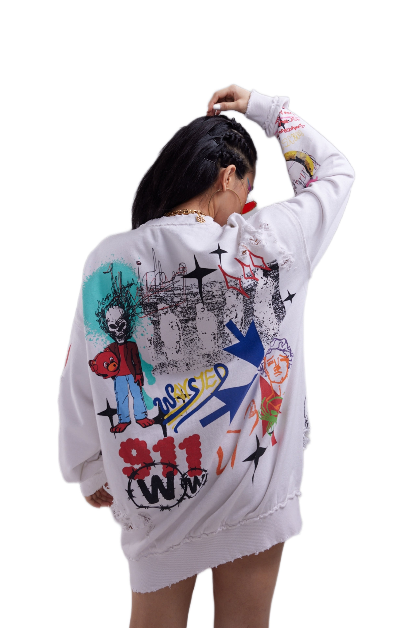 Sweatshirt - White "Gone with the wind"