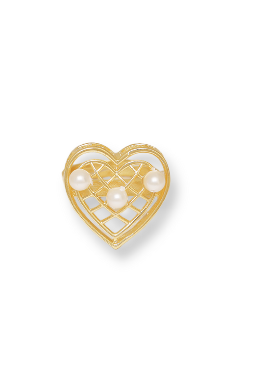 Heart Beat Hue Ring - Golden