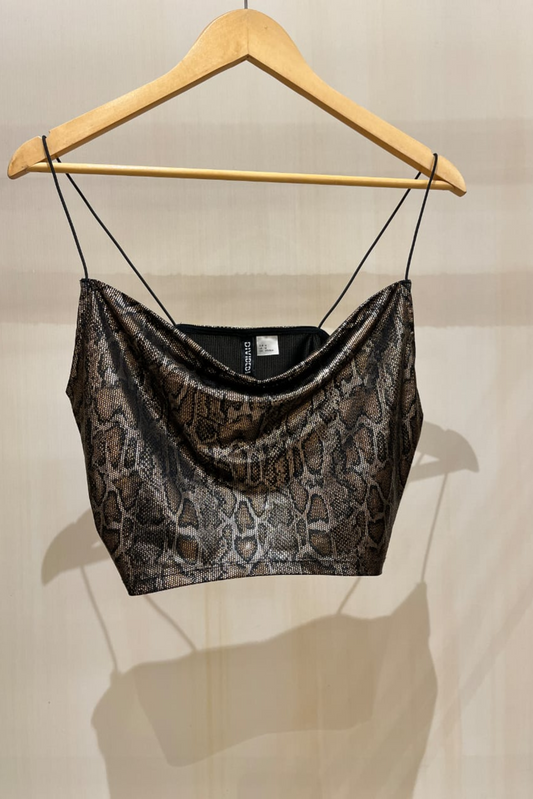 LEOPARD SHIMMER TOP