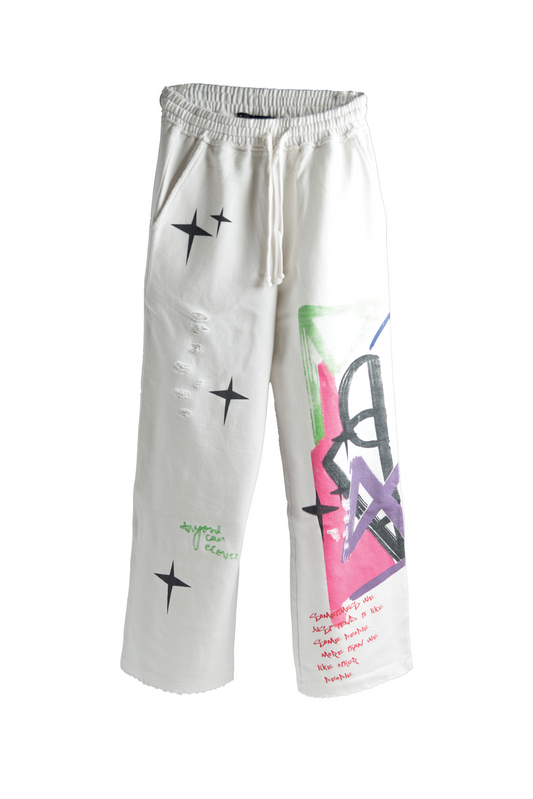 Sweatpant - White "Gone with the wind"