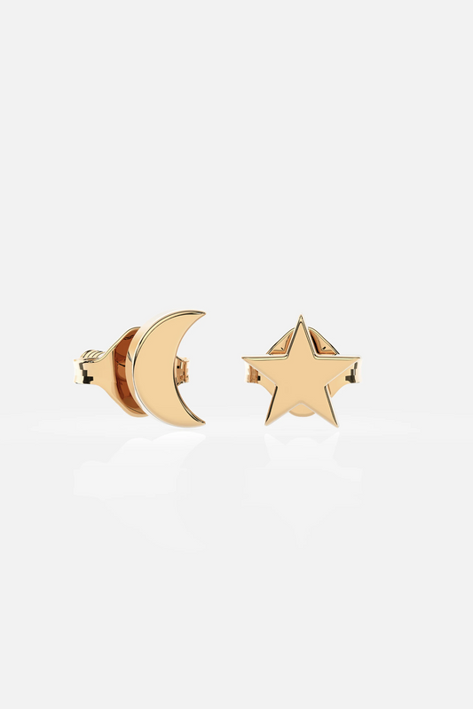 Star & Moon Studs