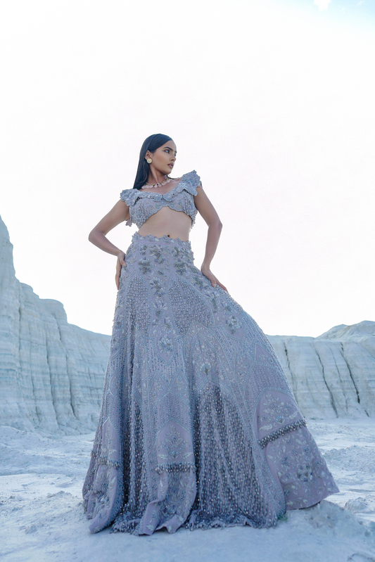 Slate whisper lehenga ethnowave