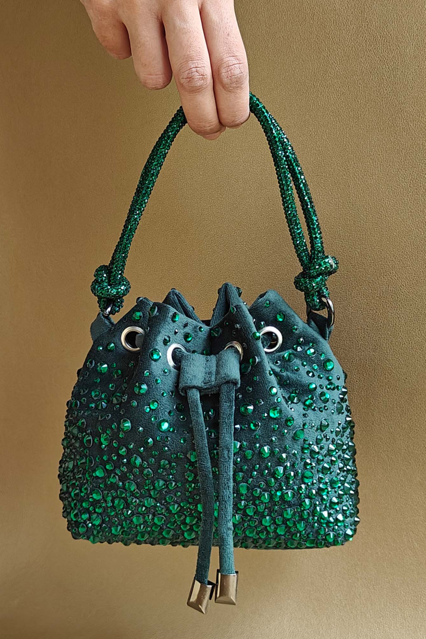 Micro Bucket Bag - Bottle Green