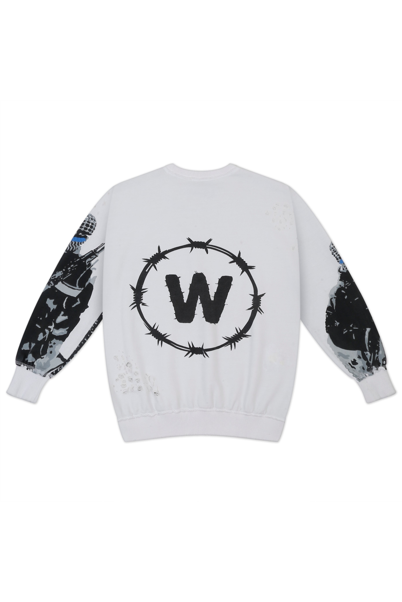 Sweatshirt - White "Shoot At Sight