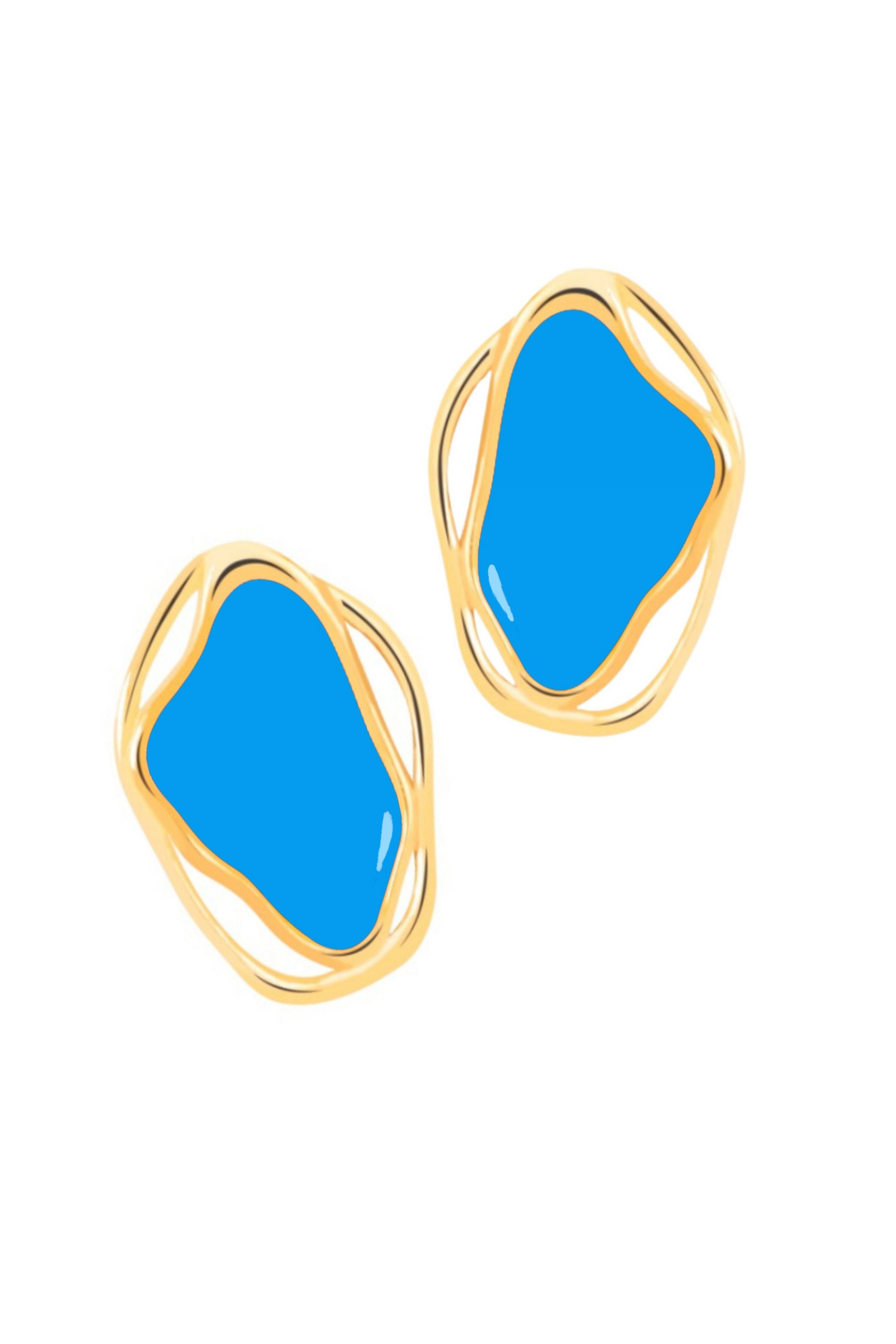 Cancun Earrings Large - Blue